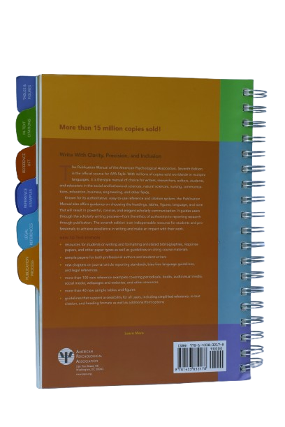 Publication Manual (OFFICIAL) 7th Edition of the American Psychological Association Seventh Edition